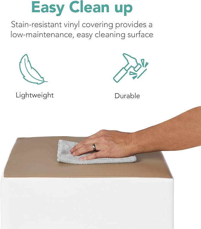 Best Choice Products 4-Piece Kids Climb & Crawl Soft Foam Block Activity Play Structures for Child Development, Color Coordination, Motor Skills - Earth Tone