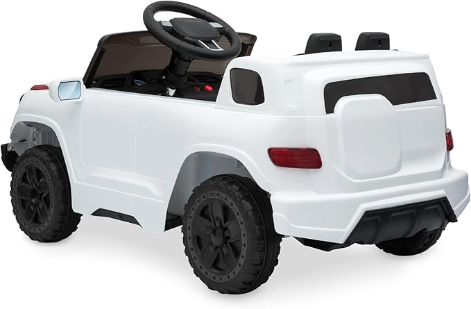 Best Choice Products Kids 6V Ride On Truck w/Parent Remote Control, 3 Speeds, LED Lights, White