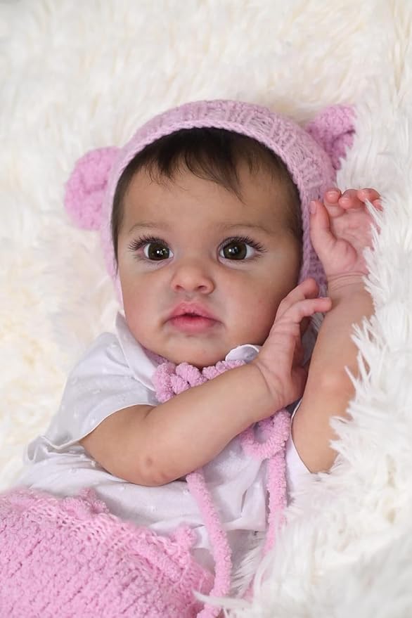 RXDOLL Realistic Reborn Baby Dolls Chantal 20 Inch Lifelike Newborn Preemie Doll Girl Handmade Real Life Baby Dolls Soft Cloth Body Gifts Toy for Kids Age 3+