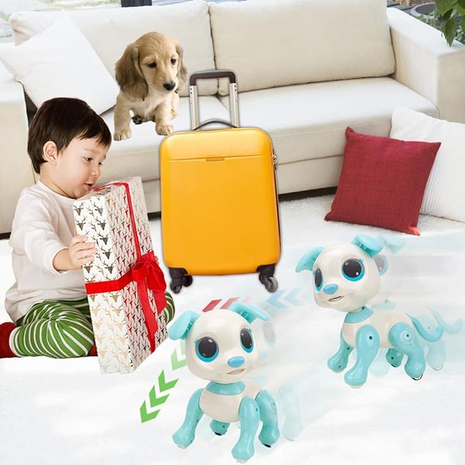 BIRANCO. Interactive RC Dog Toy - Cute Gesture Sensing Puppy for Toddlers, STEM Play, Ideal Holiday/Birthday Gift for 3-8 Year Olds