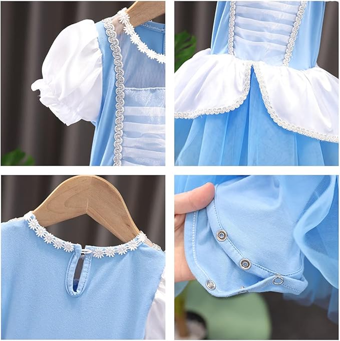 DYMCII Baby Girls Princess Ballet Dress Short Sleeve Leotards Skirted Tutu Dancewear Halloween Christmas Party Fancy Costume