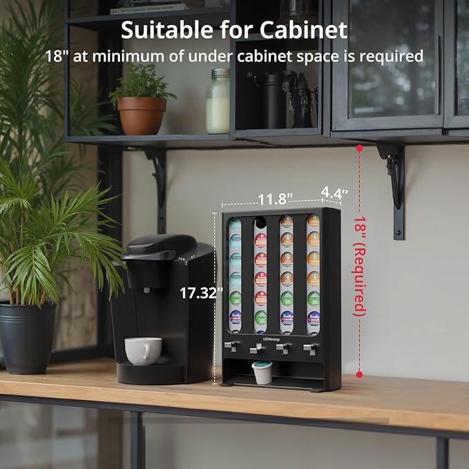 K Cup Holder Creative Coffee Pods Storage Stand Vending-Style K Pod Dispenser K Cup Organizer for 28 Pods