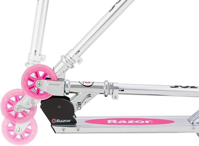Razor AW Kick Scooter for Kids - Wheelie Bar, Lightweight, Foldable, Aluminum Frame, and Adjustable Handlebars