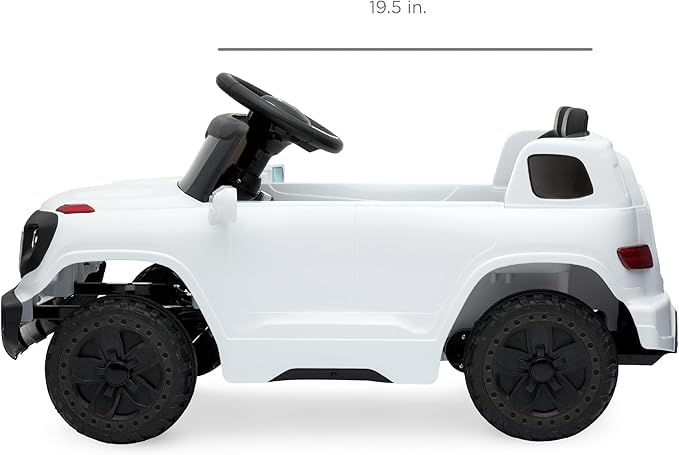 Best Choice Products Kids 6V Ride On Truck w/Parent Remote Control, 3 Speeds, LED Lights, White