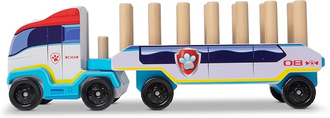 Melissa & Doug PAW Patrol Wooden ABC Block Truck (33 Pieces) - Sort And Stack Toys, Alphabet Blocks For Toddlers, Vehicle Toys For Kids Ages 3+, 34.93 cm x 17.78 cm x 10.03 cm