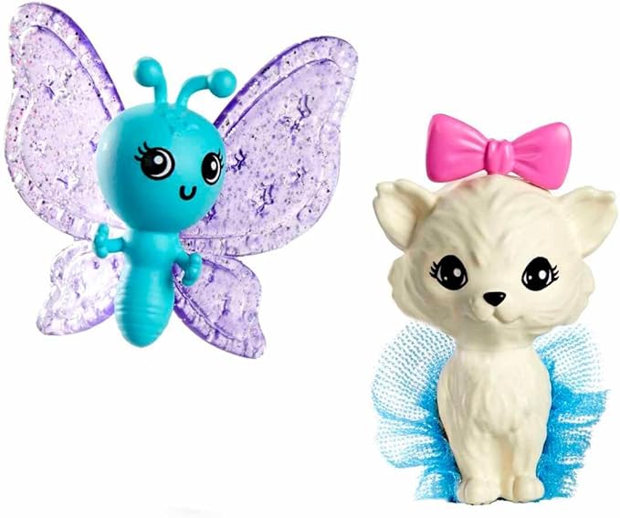 Barbie A Touch of Magic Fashion Doll, Malibu with Wing-Detailed Dress, 7-inch Long Colorful Hair, 2 Fantasy Pets & Accessories