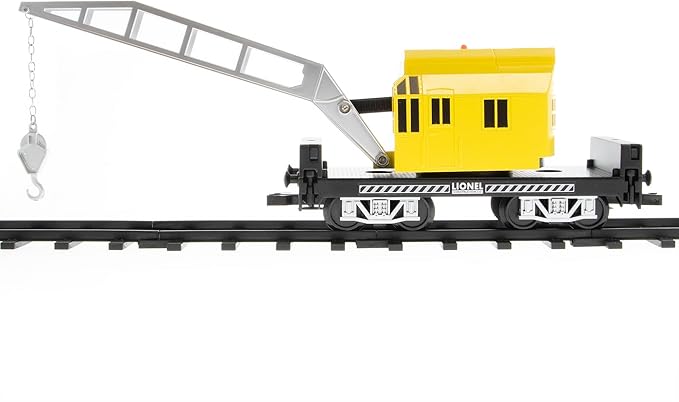 Lionel Battery-Operated Construction Toy Train Set with Locomotive, Train Cars, Track & Remote with Authentic Train Sounds, & Lights for Kids 4+