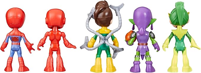 Spidey and his Amazing Friends Marvel, Friends & Foes Pack, 5 Action Figures, 4-Inch, Preschool Super Hero Toys for Kids Ages 3 and Up (Amazon Exclusive)