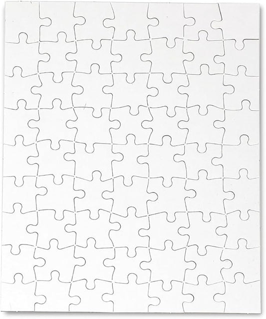 100 Blank Jigsaw Puzzles– 8.5 x 11 Inch, 63 Pieces Each – Hygloss DYI Party invites, Perfect for Decorating, Kids' Activities, Arts & Crafts or Party Favors - Puzzle Pieces to Draw On for Crafts