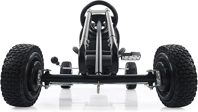 hauck Kids Pedal Go Kart, 4 Wheel Bike Cart, Ages 4-8, Lightning Ride, Black