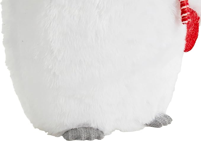 Glitzhome 3.5FT Lighted Christmas Snow Monster Decor, Large White Outdoor 3D Christmas Holiday Fabric Yeti Decoration w/ 130 LED Lights, for Xmas Lighted Holiday Display Indoor Outdoor