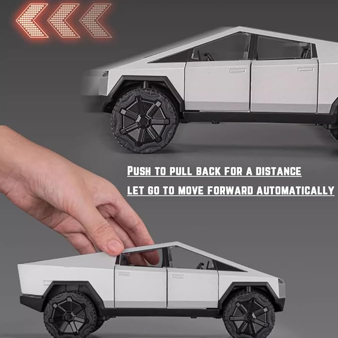 1/24 Toy Truck Model Pickup Truck with RV Motorcycle, Alloy Diecast Metal Model Toy Trucks Vehicle with Sound and Light, Simulated Pick-Up Play Trucks for Kids Adults (Green)