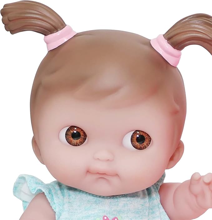 JC Toys Lil Cutesies 9" All Vinyl Baby Doll Bath Time Gift Set| Posable and Washable | Removable Outfit | Baby Bath and Accessories Ages 2+