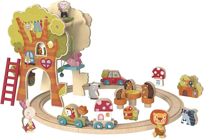 Tree House Play World | 2+ Years | Size 20" x 16.5" x 11.5" | Hand-Eye Coordination | 31 Piece Set | Playtales Included | Play World Collection |