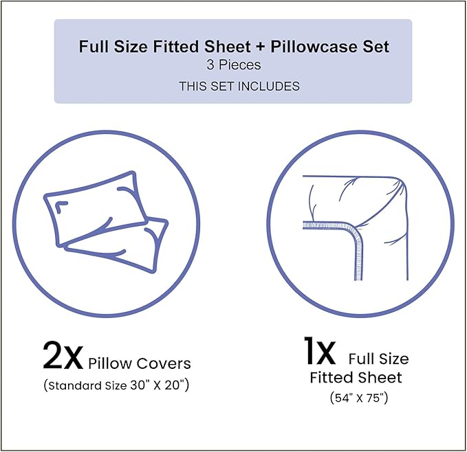 Ambesonne Sunflower Fitted Sheet & Pillow Sham Set, Sunflowers Watercolor Painting Effect and in Minimalistic Design Artwork, Decorative Printed 3 Piece Bedding Decor Set, Full, Yellow Green White