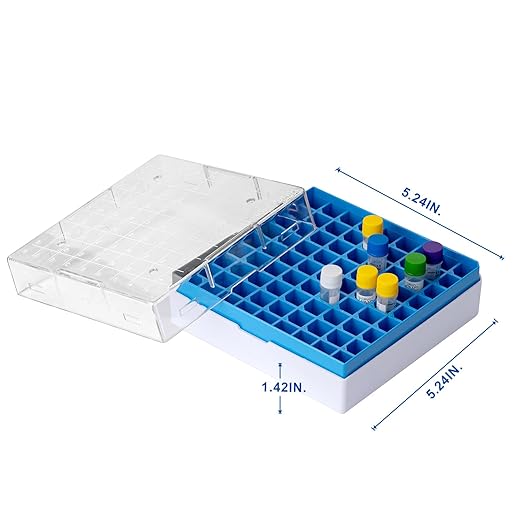 2in 81-Well PC Lab Freezer Box Cryo Boxes Cryogenic Storage Box, Assorted Colors Microtube Storage Box, Case of 20