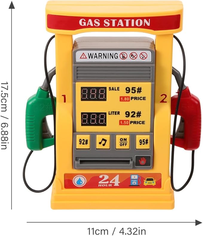 Vaguelly 1 Set Gas Station Toy Interactive Toys Children Birthday Decoration for Girl for Toddlers Gas Station Pump Sand Table Decor DIY Assembly Digital