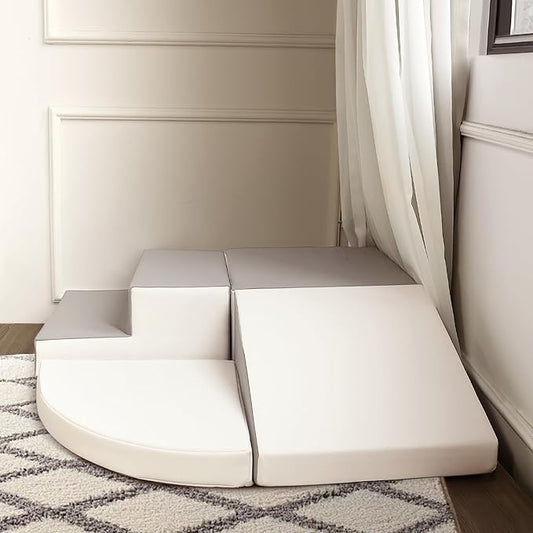 Foam Blocks Climbing for Kids: Toddler Toys for Indoor and Outdoor Fun - Soft PU Leather Play Structure for Crawling and Sliding - Ideal for Playhouse and Play Gym Activities