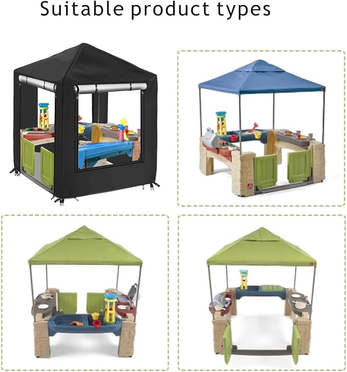 Playhouse Cover, kids Playhouse Cover for Outdoor Waterproof,Suitable for Step2 Kids Playhouses and Playhouses of The Same Size as Other Brands Kids Playhouses ( 49.5“ W x 49.5” D x 60.2” H)