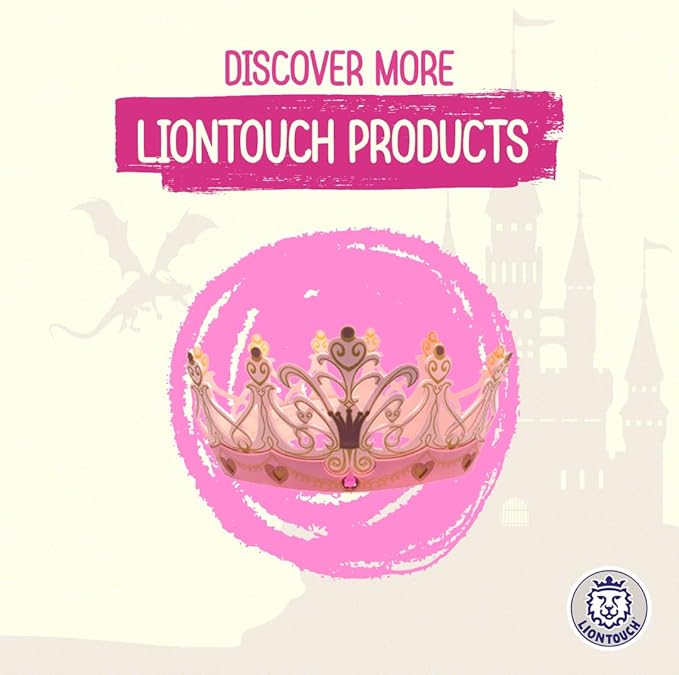 Liontouch - Queen Rosa Toy Set for Girls - 3-6 Years | Pink Foam Sword & Shield for Pretend Play for Toddlers in Glittering Medieval Style | Safe & Durable Accessories for Royal Dress Up & Costumes