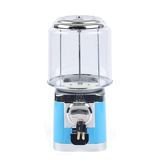 Gumball Machine, Candy Vending Machine, PC Round Gumball Dispenser, Bubble Gum Machine for Game Stores, 25 Cents Coin Operated Gumball Bank for Toy Capsules Bouncy Balls Candy