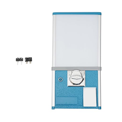 Vending Machine, 20.87Inch Height Candy Gumball Machine with Load Capacity Gumball Bank, Metal Candy Vending Machine for 1.77-1.97Inch Gadget,Portable Candy Dispenser Machine for Retail Shop (Blue)