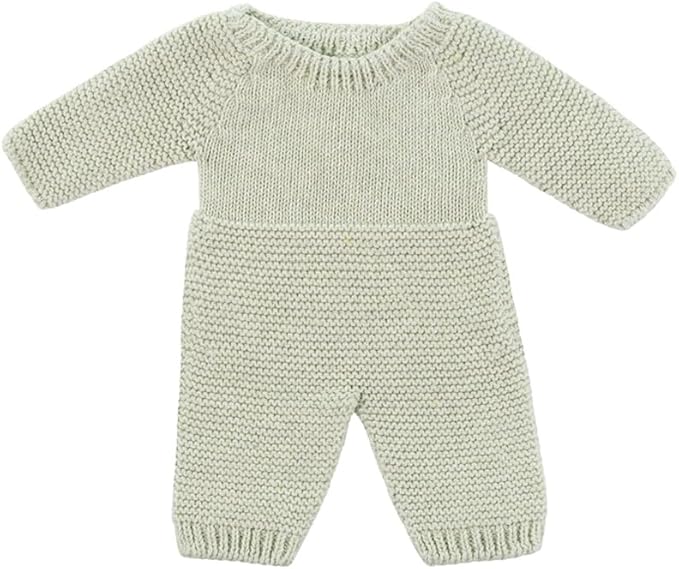Miniland Clothes for Dolls 12 5/8'' Knitted Outfit Green Color - ECO, Made in Spain, Quality, Role Play, Educational