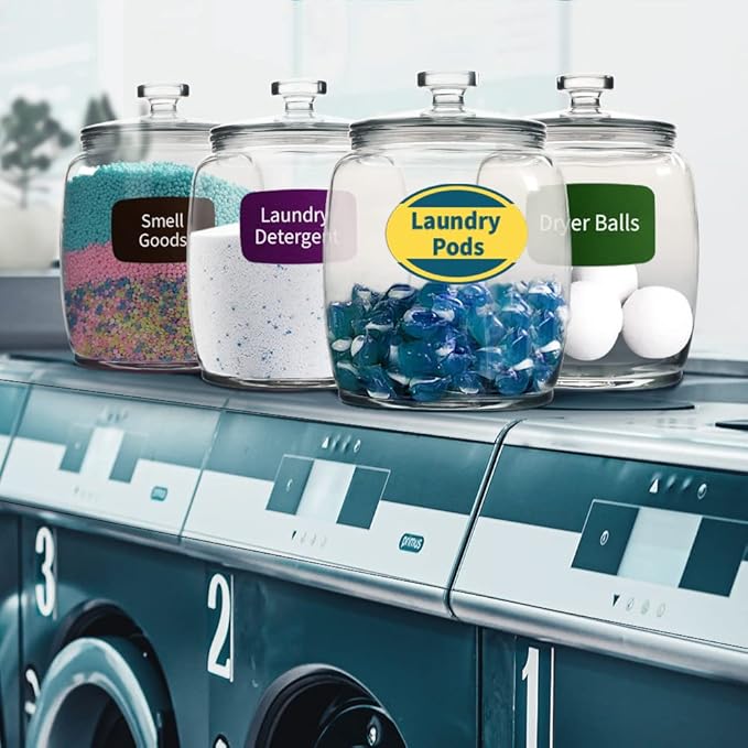 2.5 Gallon Glass Jars with Lids, Large Cookie Jars with Wide Opening, 1 Pack Glass Storage Jars with Lids for Kitchen, Great for Storage Flour, Rice, Sugar, Pasta, Candy