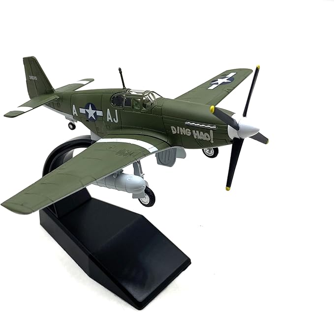 Diecast Airplanes 1/72 Scale Model Aircraft US P51b Mustang Fighter Jet Plane Model Attack Plane Military Airplane Models for Adults