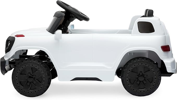 Best Choice Products Kids 6V Ride On Truck w/Parent Remote Control, 3 Speeds, LED Lights, White