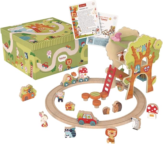 Tree House Play World | 2+ Years | Size 20" x 16.5" x 11.5" | Hand-Eye Coordination | 31 Piece Set | Playtales Included | Play World Collection |