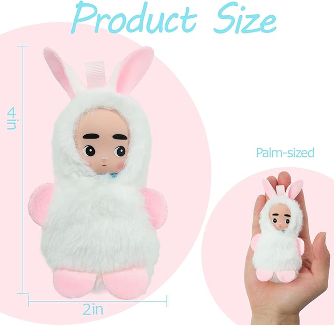 4 Inch Mini Baby Dolls 6pcs Set Realistic Reborn Mini Babies with Air Bag for Sound Cute Small Baby Doll with Handmade Hook Cute Tiny Baby Doll Gifts Set for Girls Boys 3+ Birthday Gifts