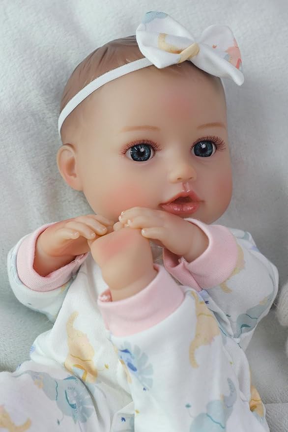 SCOM Soft Baby Doll Girl - 16 inch First Realistic Doll with Accessories, Lifelike Real Cute Baby with Cloth Body & Vinyl for Kids 3 4 5 6 + Year Old Gifts
