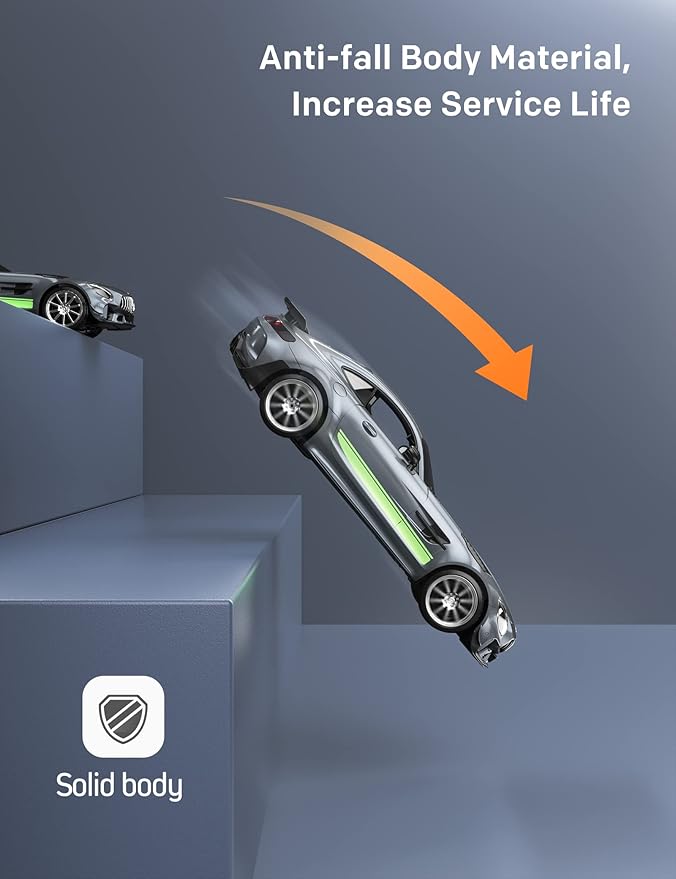 MIEBELY Remote Control Car, Mercedes Benz 1/16 Scale Official Authorized GT R Pro Rc Cars 7.4V 500mAh Rechargeable Battery 2.4Ghz Rc Drift Cars W/LED Toy Car Birthday Gift for Boys Kids Adults Age 6+