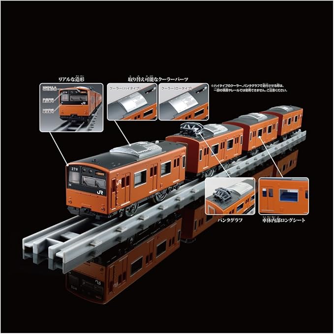 Takara Tomy Plarail Real Class 201 Series Commuter Train (JR West Japan Orange)