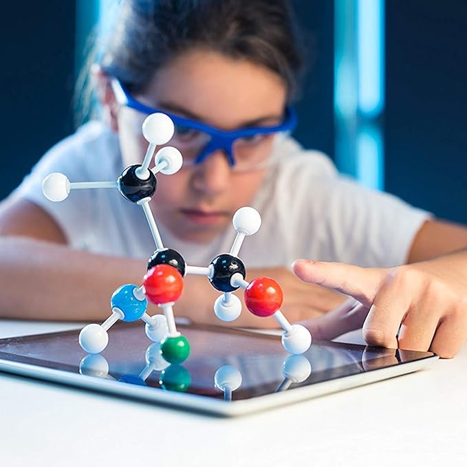 RELIANCER Molecular Model Kit,419PCS Organic Molecular Chemistry Set w/Atoms & Bonds,Molecular Structures Building Kit for Chemistry Learning,STEM Science Kits for Teachers,Students,Young Scientists