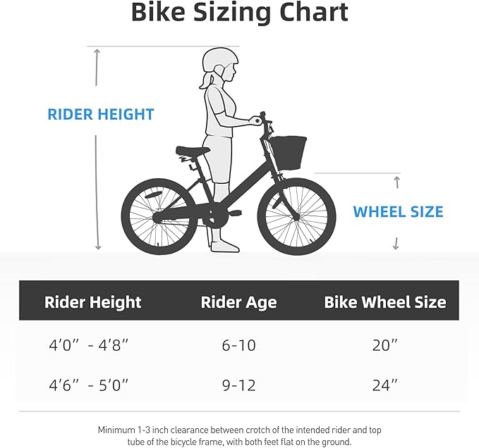 JOYSTAR Vintage Kids Bike with Training Wheels & Basket, 12 14 16 20 24 Inch Girls Bike for 2-14 Years Old, Multiple Colors