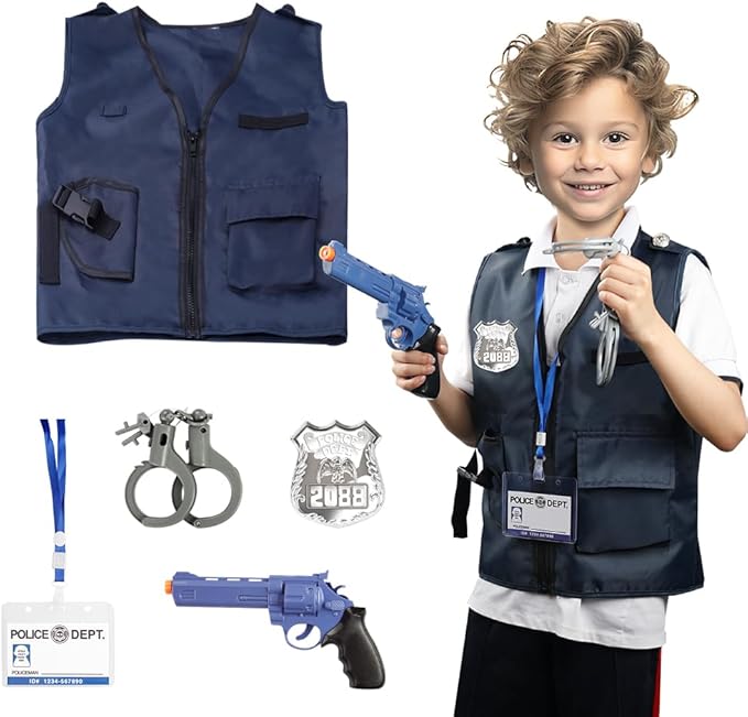 Dress Up Trunk for Kids, Pretend Dress Up Collection with Accessories, Halloween Dressup for Role Play