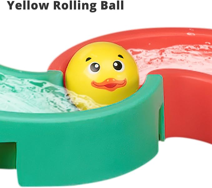 38 PCS Duck Slide Toys, Bath Toys for Kids Ages 4-8, DIY Building Kit for Ages 5-7, Bathtub Time Birthday Gifts for Toddler 3 + Year Old