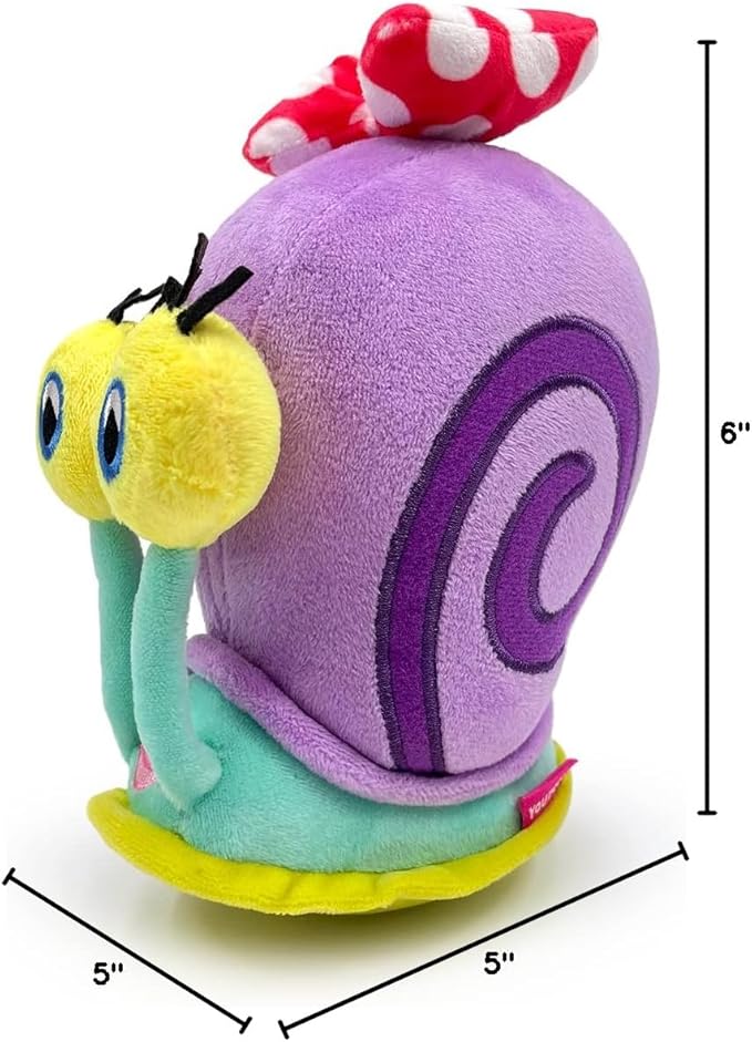 Youtooz Spongebob Mary Snail Plush Stickie, 6" inch Very Soft & Magnetic Spongebob Squarepants Mary Snail Stickies by Youtooz Spongebob Squarepants Collection