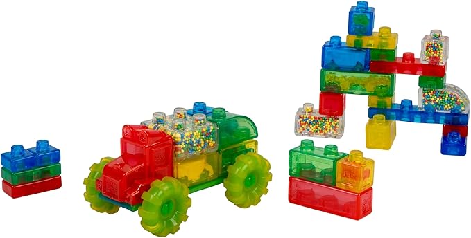Goliath Jelly Blox Vrooom! Truck Kit | Includes 35 Blocks | Toddler & Preschool Building Blocks Kids Can Squeeze, Stretch, Squish | Safety Tested & Ouch-Free | Tactile, Sensory Play Toy for Ages 2+