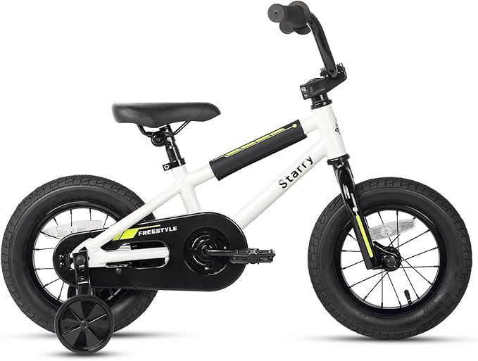 12 14 16 18 Inch Kids Bike BMX Style Bicycle with Training Wheels Coaster Brake for 1-10 Years Old Toddlers Boys Girls Multiple Colors
