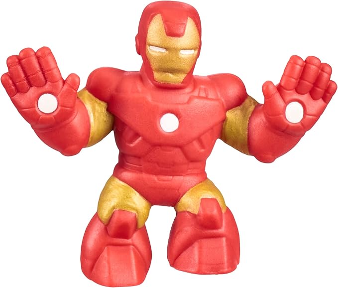 Heroes of Goo Jit Zu Marvel Mega Mini 6 Pack - Squishy, Stretchy, Gooey Mini Heroes - Ironman, Spider-Man, Captain America, Miles Morales, Hulk and Black Panther
