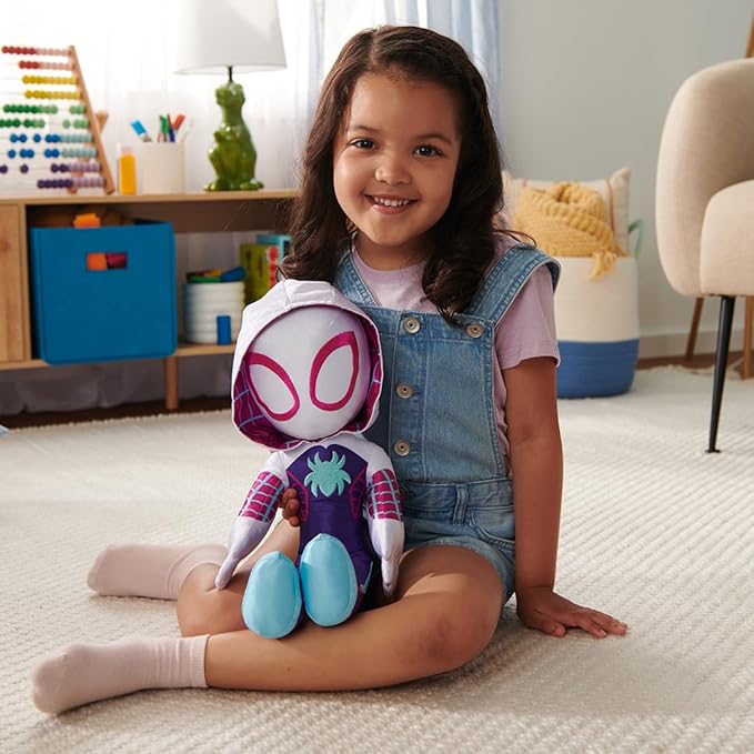 MARVEL Spidey and His Amazing Friends - My Friend Ghost-Spider 16” Plush with Sounds - Superhero Toys for Kids 3 and Up
