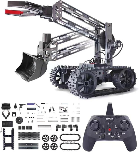 VANLINNY Robot Kit, STEM Toys for Boys Age 8-12, Robotic Arm for Kids Age 8+, 4-DOF Electronic Programming DIY Robots for Girls, Educational Science Building Kit, Cool Birthday Gifts for Kids.