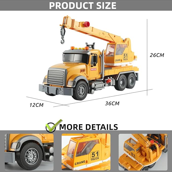 2-in-1 Flatbed Truck Playset with Lights & Sounds - Perfect for Boys Aged 3+, Includes Transport Trailers and Carrier Tow Truck Toys