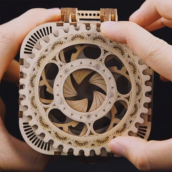 ROKR 3D Wooden Puzzle Mechanical Treasure Box Model DIY Brain Teaser Projects for Adult Kid Age 14+