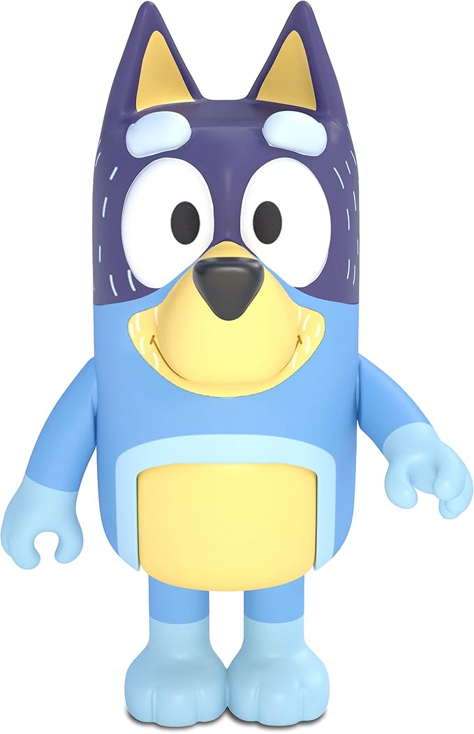 Bluey Family Figure 4-Pack – Includes Bluey, Bingo, Mum (Chilli) & Dad (Bandit), Poseable Collectible Toys for Kids, Durable Cake Toppers, for Toddlers & Fans, Ages 3+