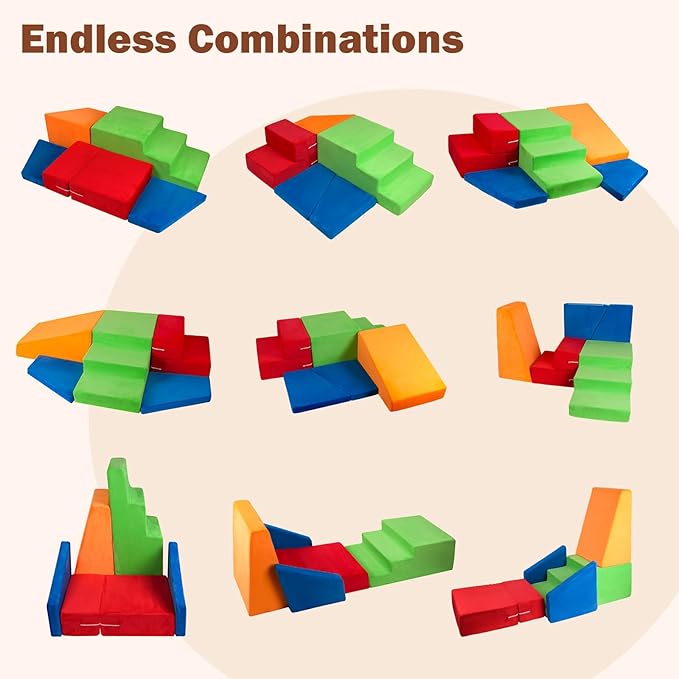Climbing Toys for Toddlers 1-3 Indoor | Toddler Climbing Toys Indoor | Baby Foam Climbing Blocks | Soft Play Climbing for Toddlers | Infant Non-Toxic Soft Climbing Blocks | Large Foam Blocks Baby Gym