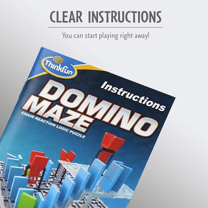Think Fun 44001012 ThinkFun Domino Maze STEM Toy and Logic Game for Boys and Girls Age 8 and Up - Combines the Fun of Dominos With the Challenge of a Puzzle